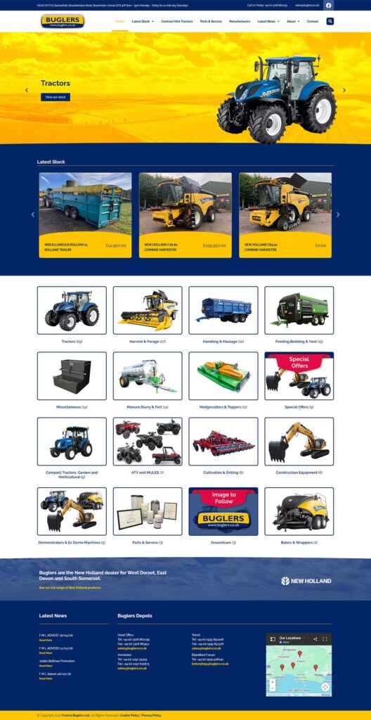 Buglers Website Screenshot