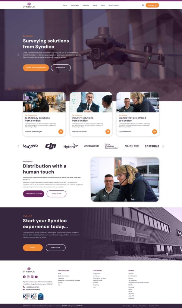 Syndico Website Design Case Study Screenshot